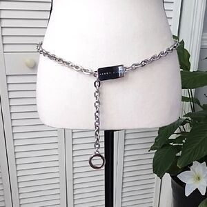 Perry Ellis Stainless Steel Chain Belt